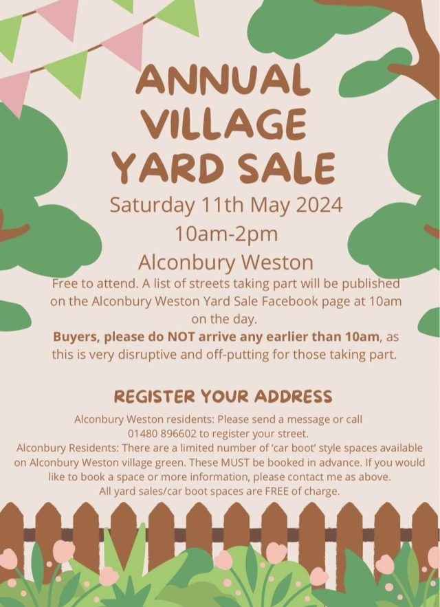 Alconbury Weston Annual Village Yard Sale